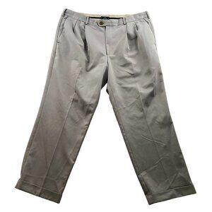 Dockers Mens Pants Size 39 Relaxed Fit Khaki Chino Straight Leg Pleated Gray